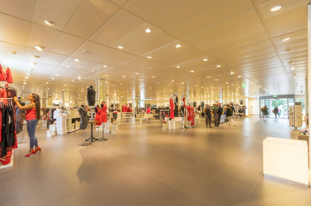 retail store interior with security