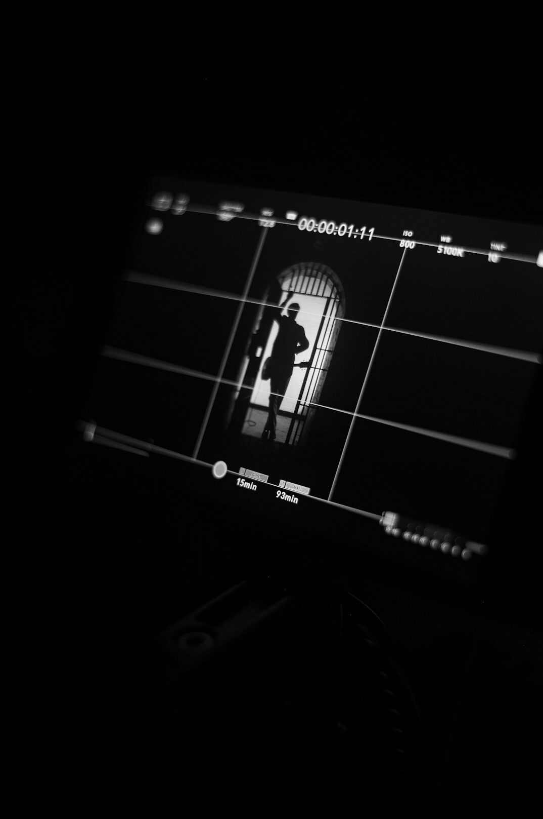 detective reviewing security footage
